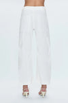 Sabrina Curved Utility Pants- White