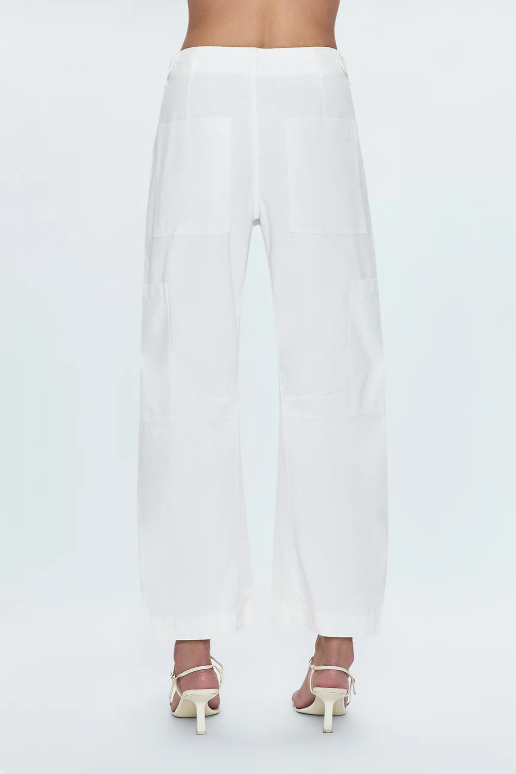 Sabrina Curved Utility Pants- White