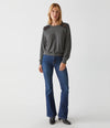 Esther Pullover With Lace Trim- Charcoal