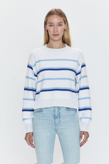 Adina Stripe Sweater—Pacific