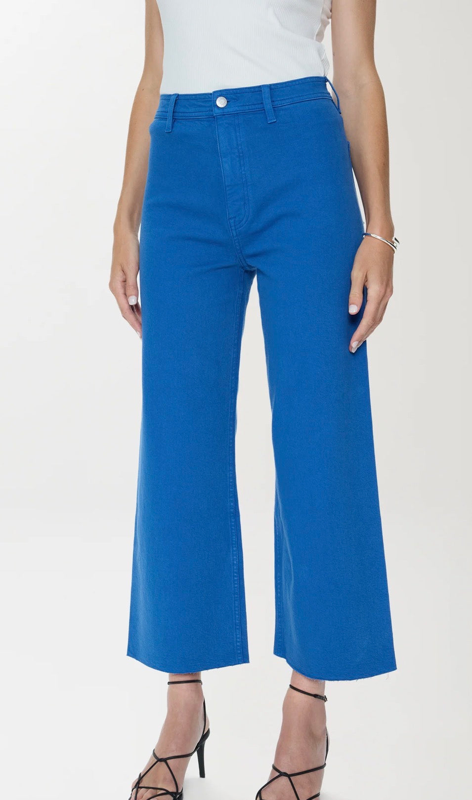 Penny CropHigh Rise Wide Leg- Ciel