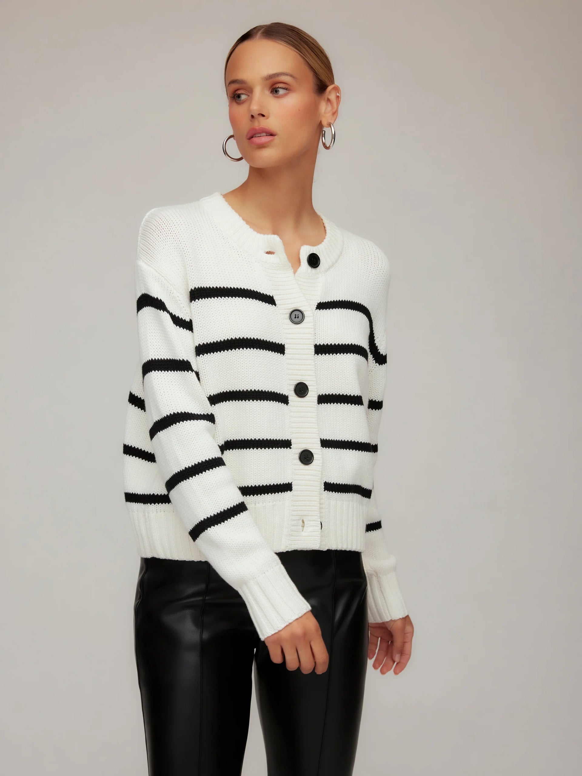 Luca Cardigan Sweater- Stripe