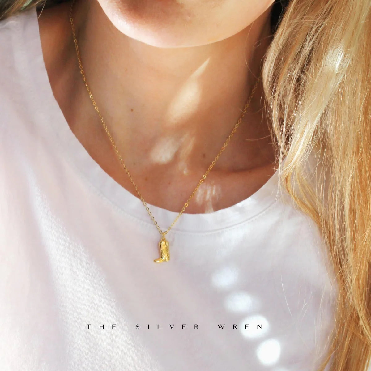 Western Pendant Necklace- Boot