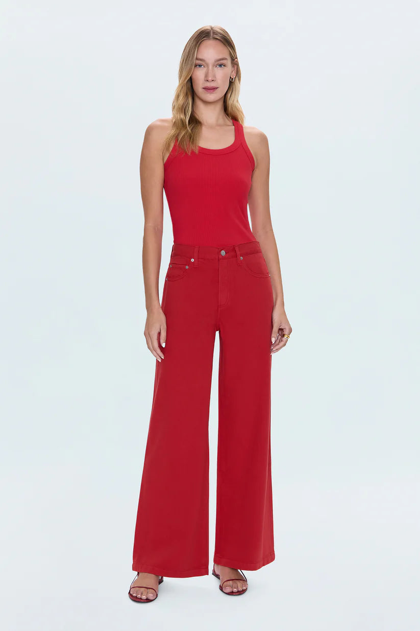 Jadyn Wide Leg Colored Denim- Samba