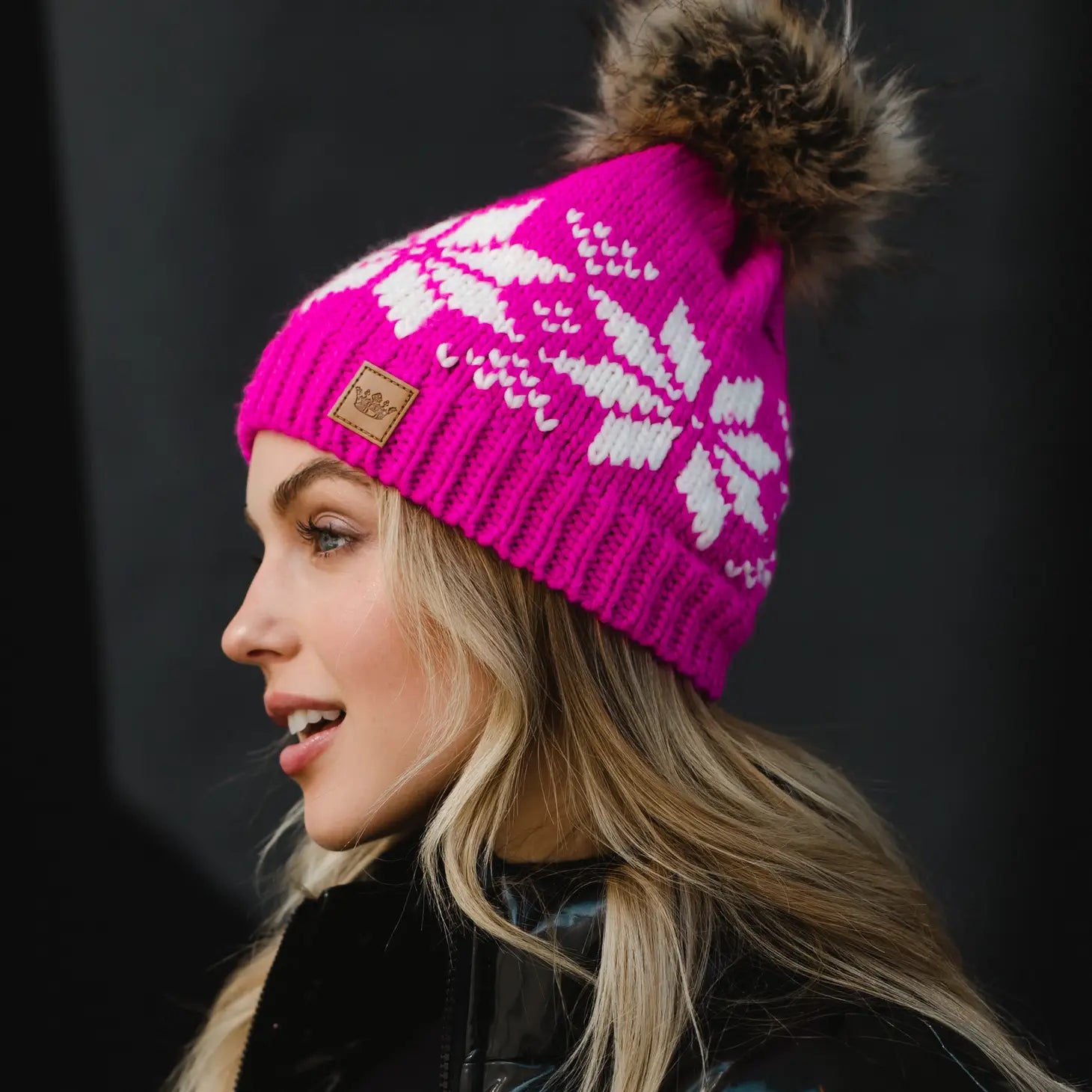 Snowflake Knit Hat