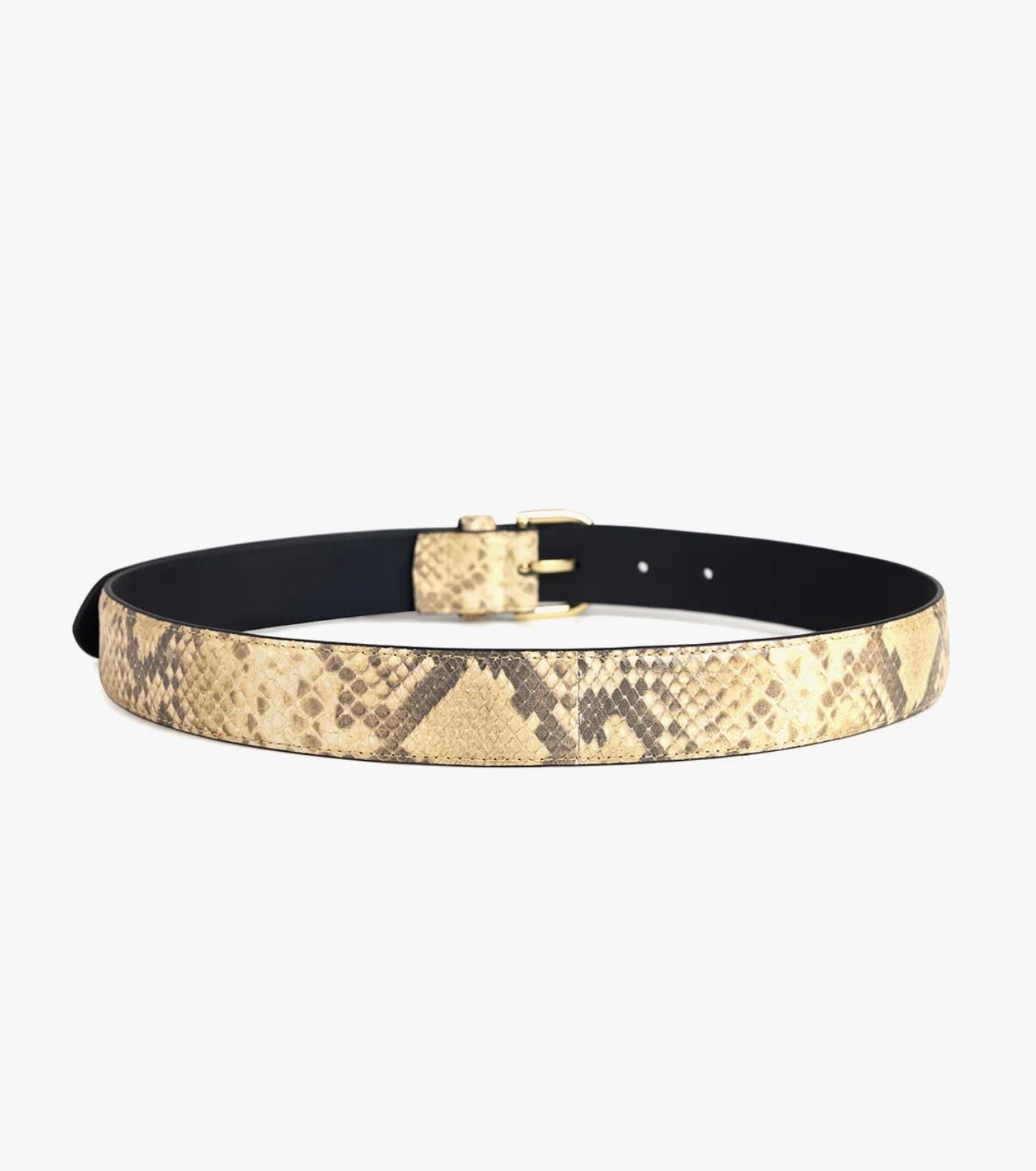 The Snake Print Juni Belt- Pink Soft/Polished