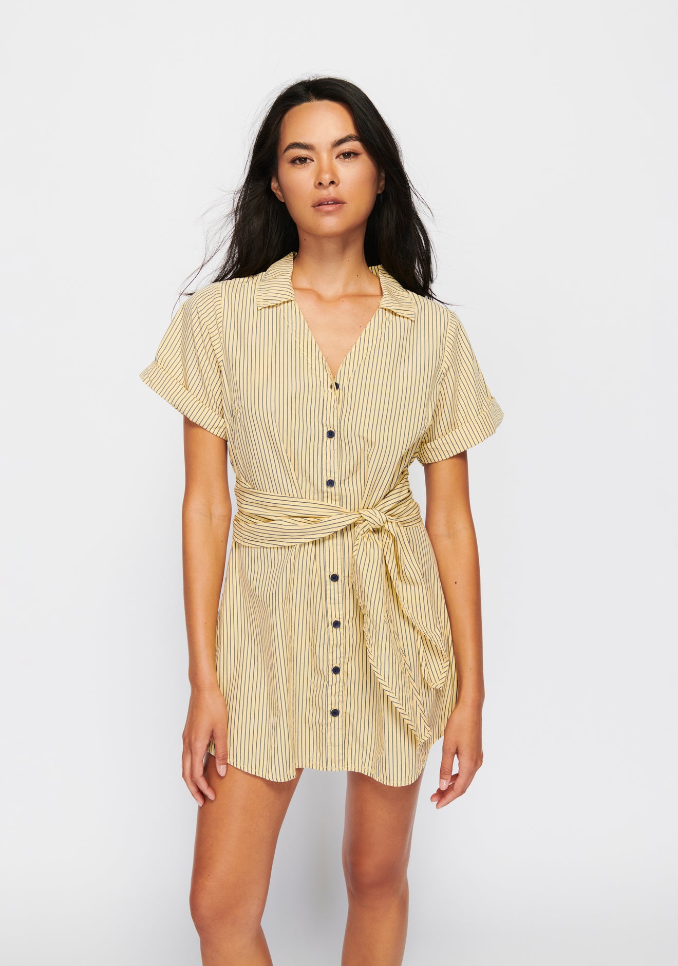 Nida Wrapped Button- Up Dress