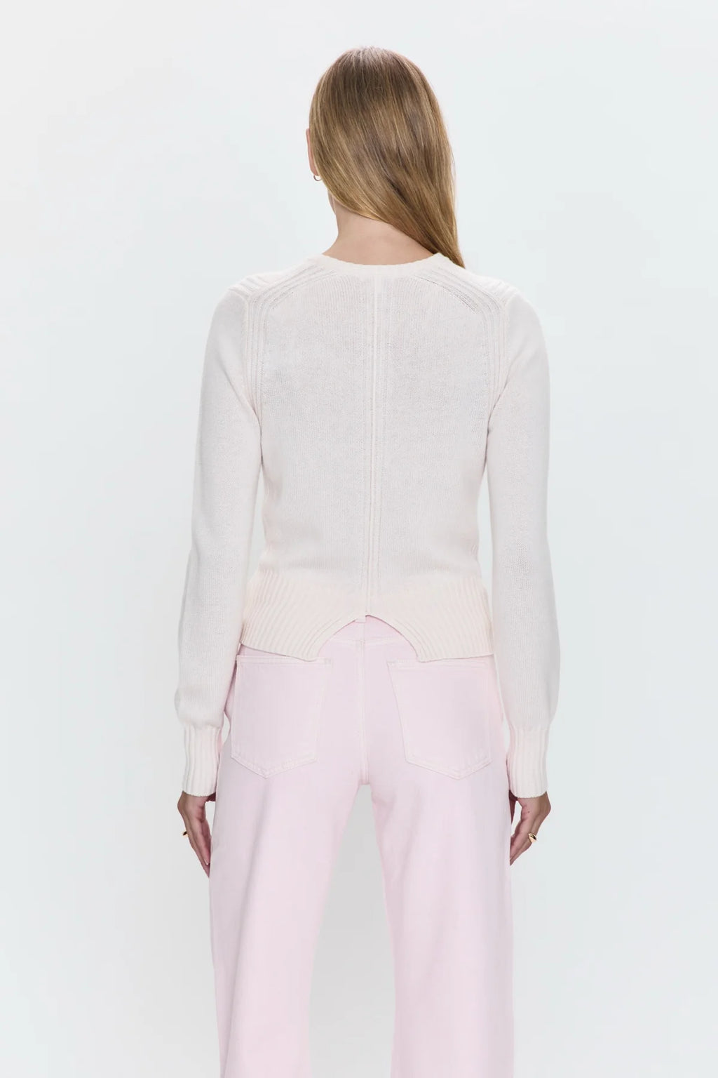Taye Shrunken Cardigan- Barely Pink