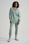 Masie Longline Sweatshirt—Lily Pad