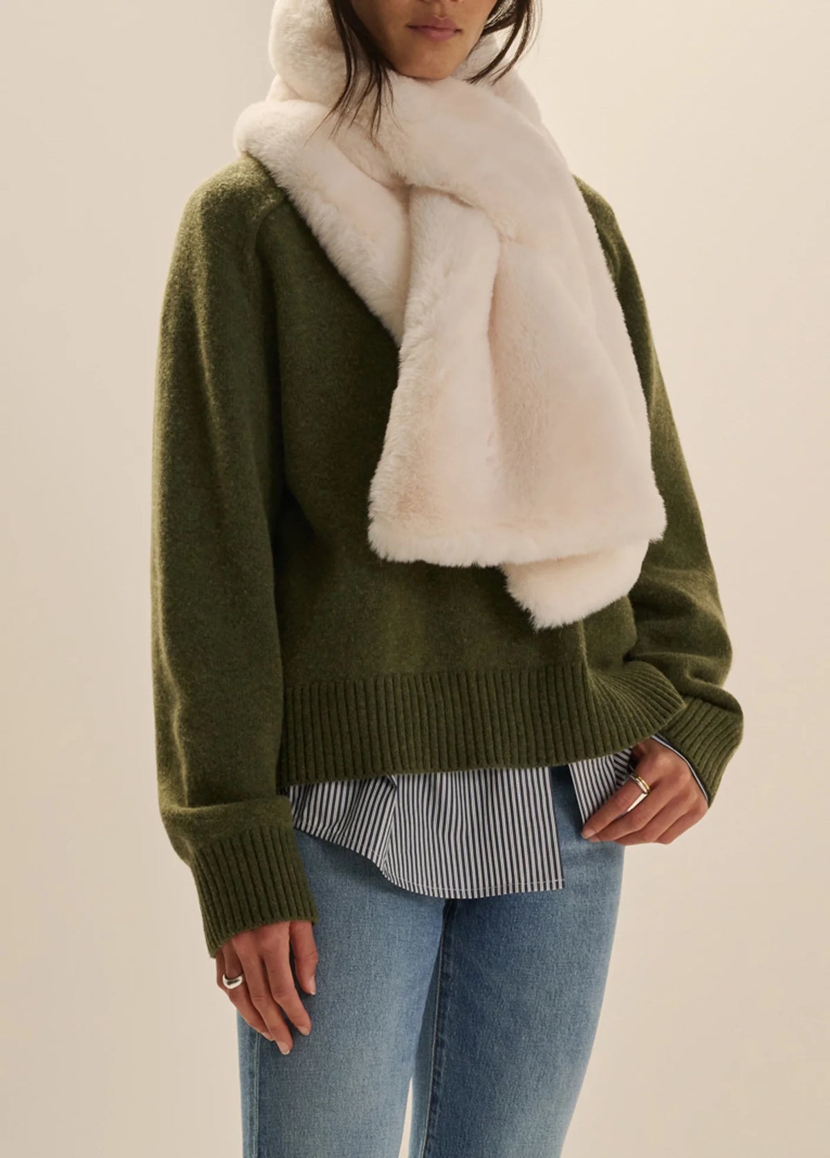 The Cozy Loop Scarf in Ivory