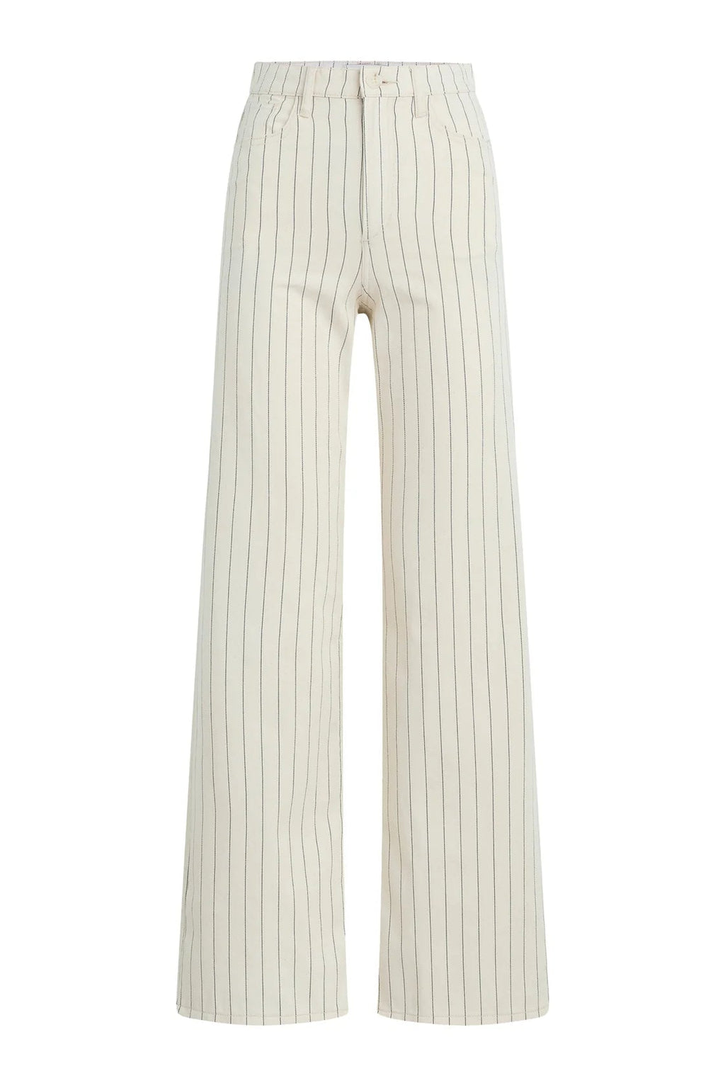 The Mia Wide Leg Ankle- Natural Stripe