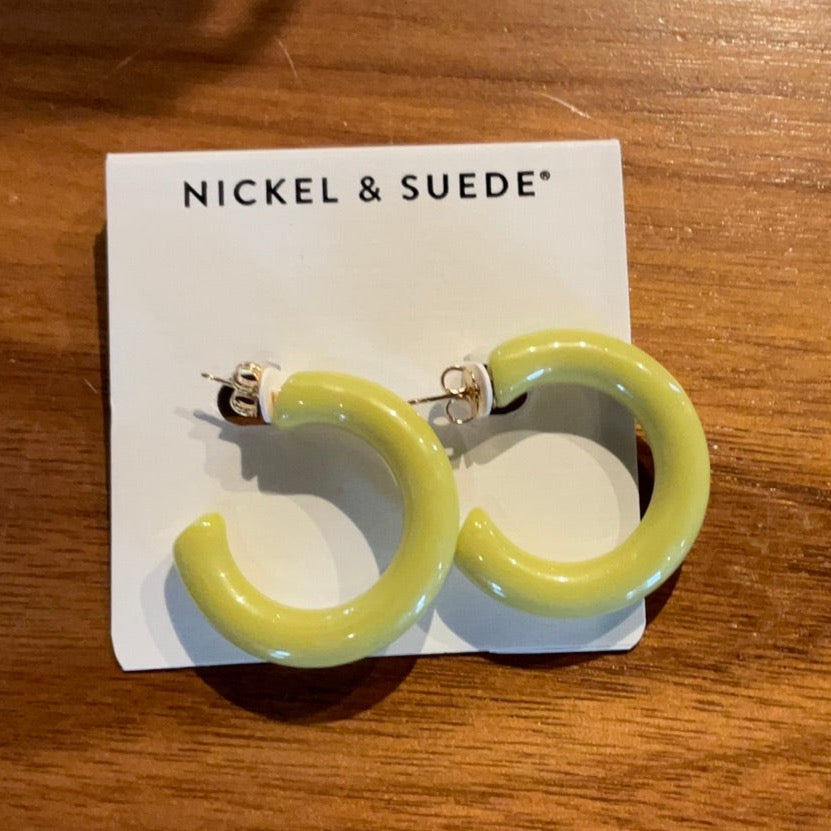 Chartreuse Allegra Hoops