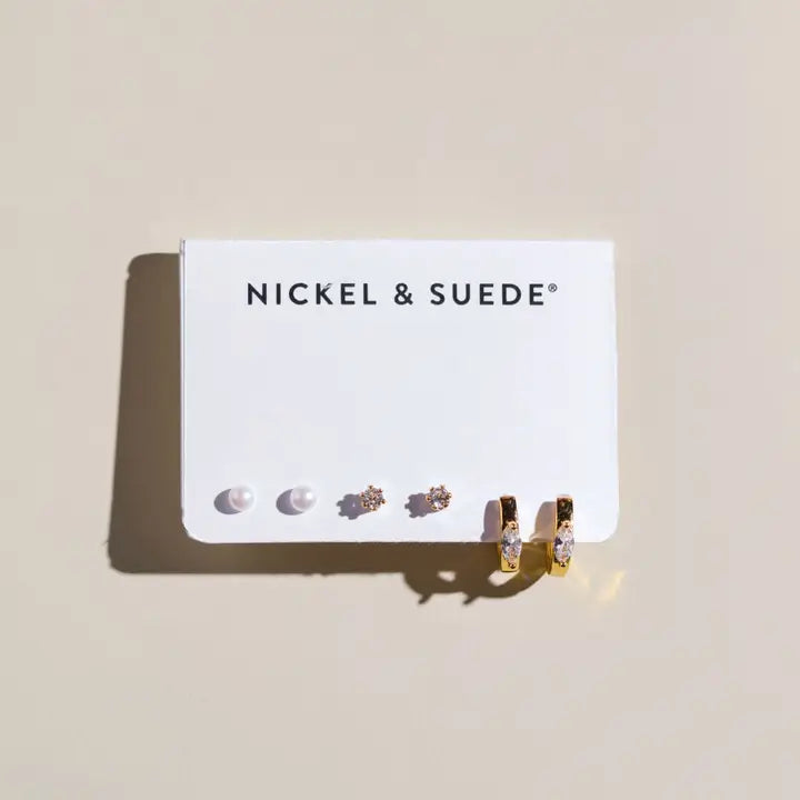 Gold Essential Danity Earrings Set