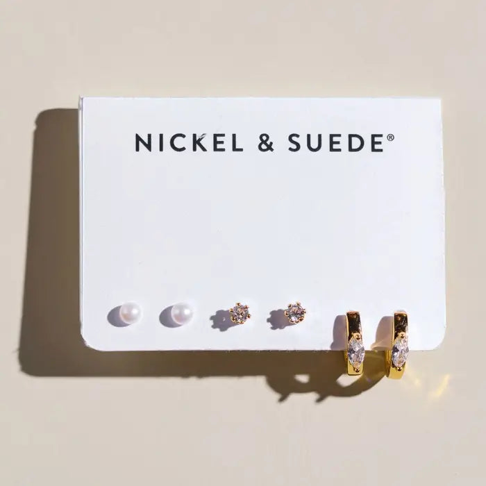 Gold Essential Dainty Earrings Set