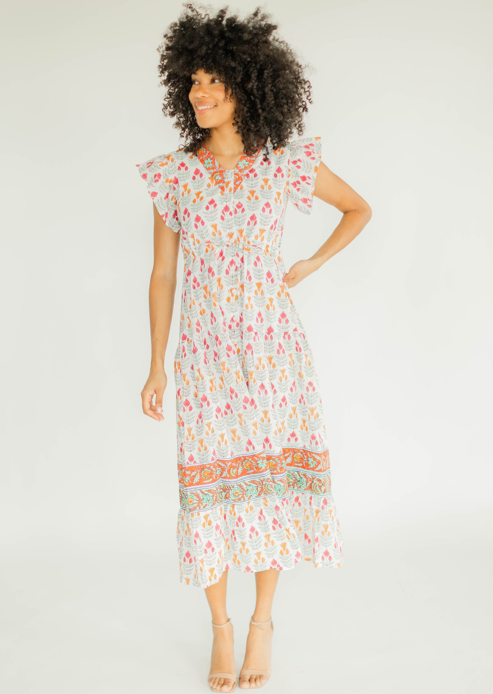 Rosa Midi Dress- Morning Glory