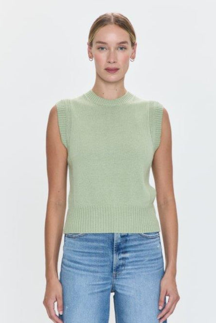 Leandra Sweater Vest- Pistachio