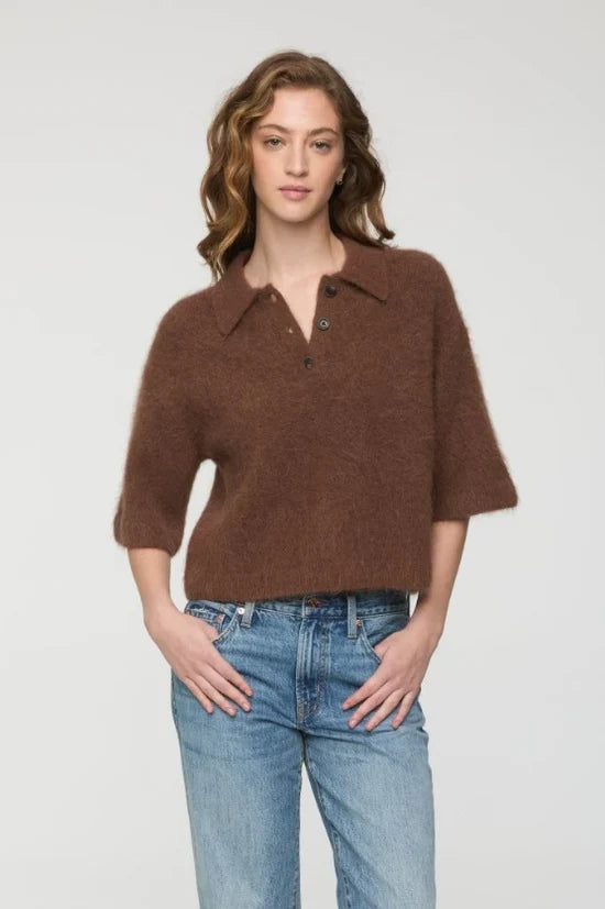 Nadya Boxy Polo Sweater- Roche