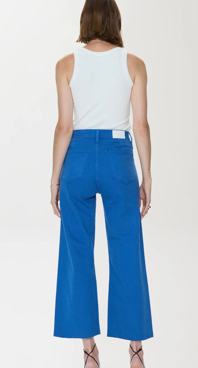 Penny CropHigh Rise Wide Leg- Ciel