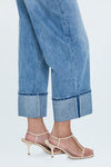 Ryder High Rise Cuffed Straight Leg Denim- Abroad Vintage