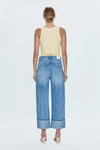 Ryder High Rise Cuffed Straight Leg Denim- Abroad Vintage