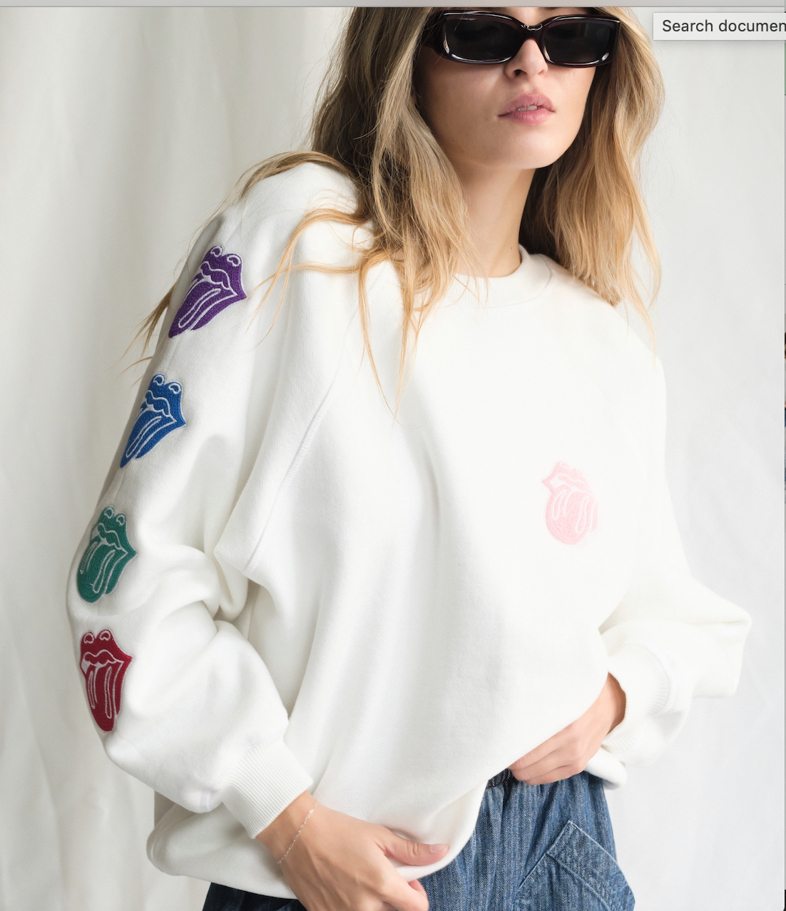 Rolling Stones Shes A Rainbow Crewneck Sweatshirt