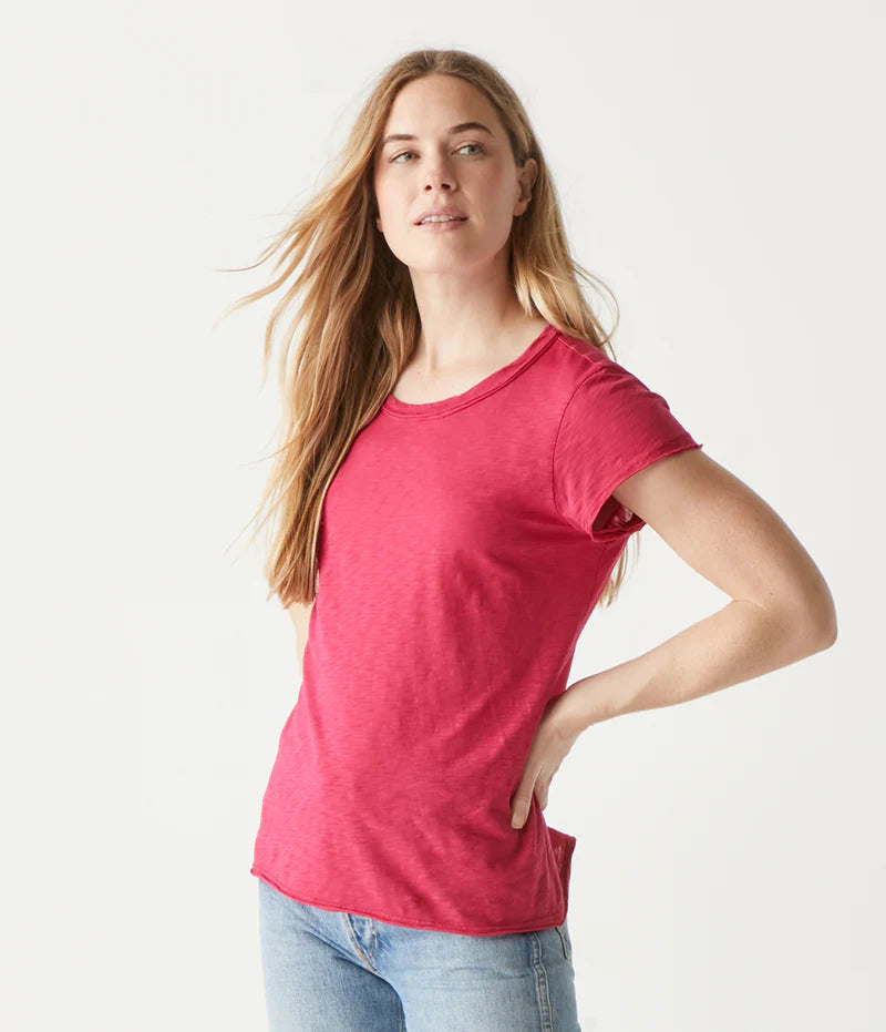 Trudy Crewneck Tee- Dark Voltage Pink