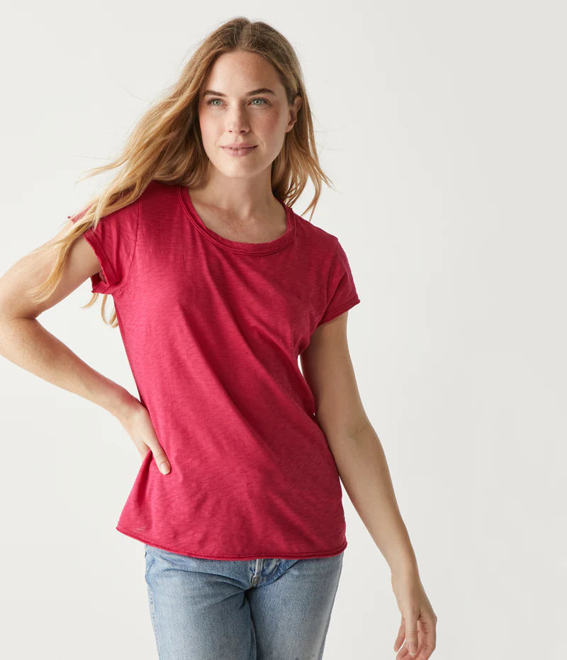 Trudy Crewneck Tee- Dark Voltage Pink