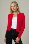 The Dani Cashmere Cardigan- Holiday Red