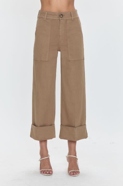 Maya Cuffed Trouser- Biscuit
