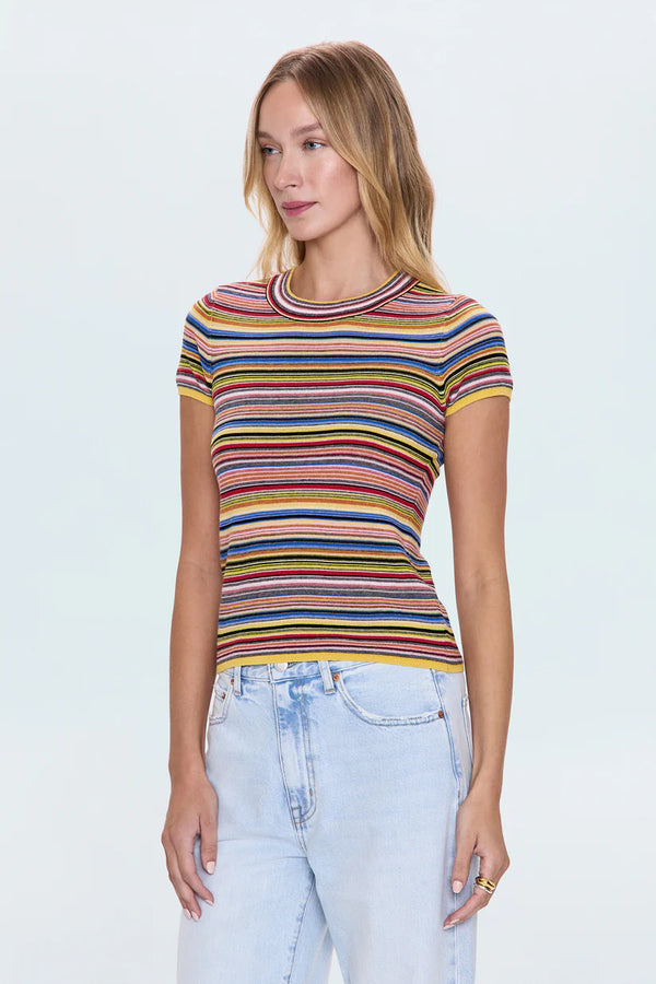 Selene Stripe Tee- Multi Stripe