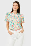 Adeline Embroidered Top- Multi Floral