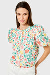 Adeline Embroidered Top- Multi Floral