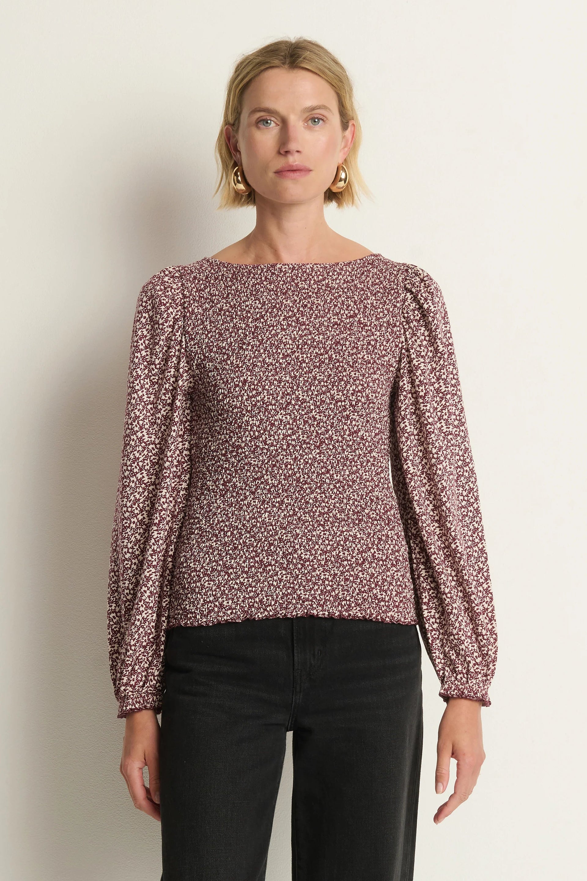 Aidan Smocked Blouse- Winter Floral