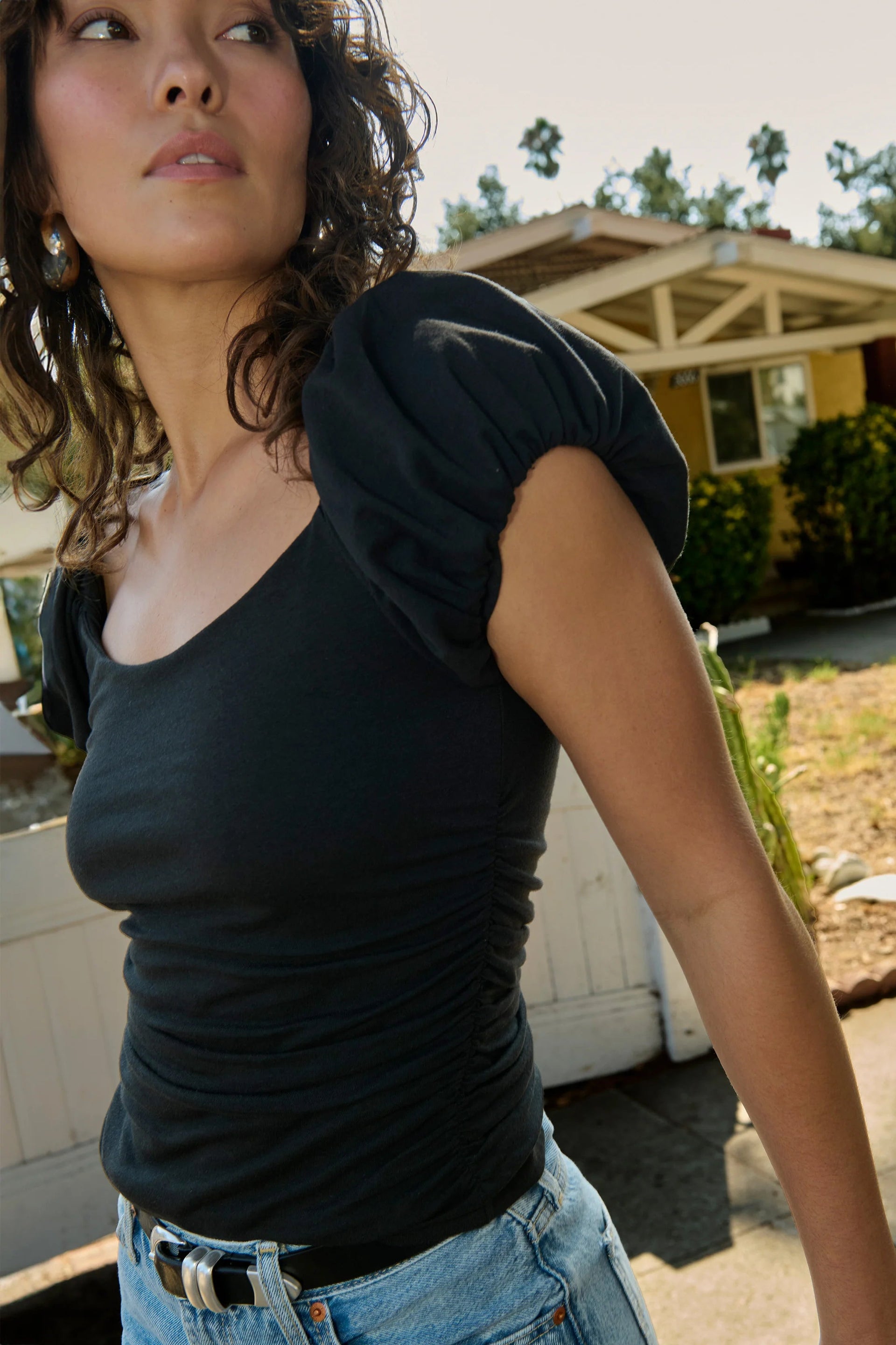 Angelica Top- Jet Black