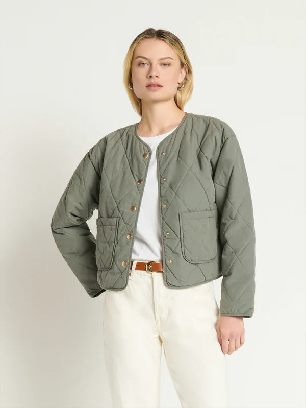Aspen Quilted Jacket- Castor Grey