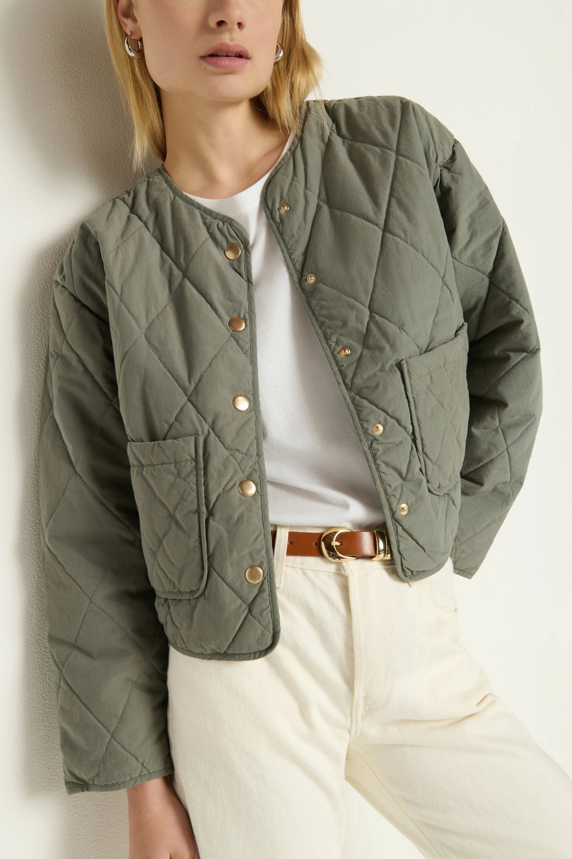 Aspen Quilted Jacket- Castor Grey