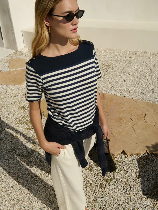 Johnnie Tee- Seascape Stripe