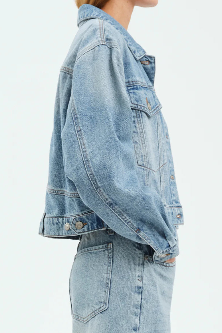 Bestie Cropped Denim Jacket- Caught Up