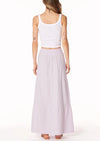 Tiered Maxi Skirt- Hydrangeas Pink