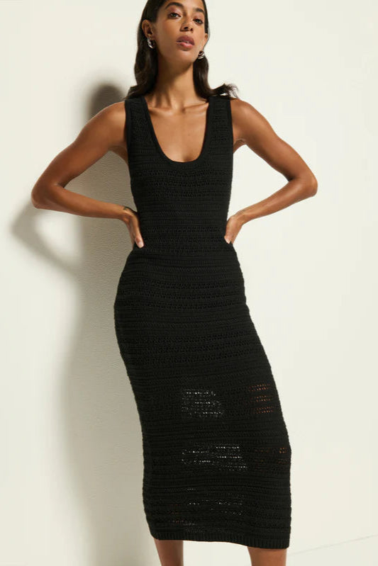 Carrer Sweater Dress- Jet Black