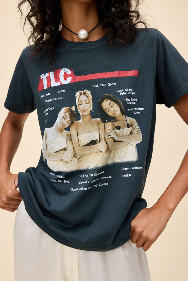 TLC Track List Encore Tee- Vintage Black