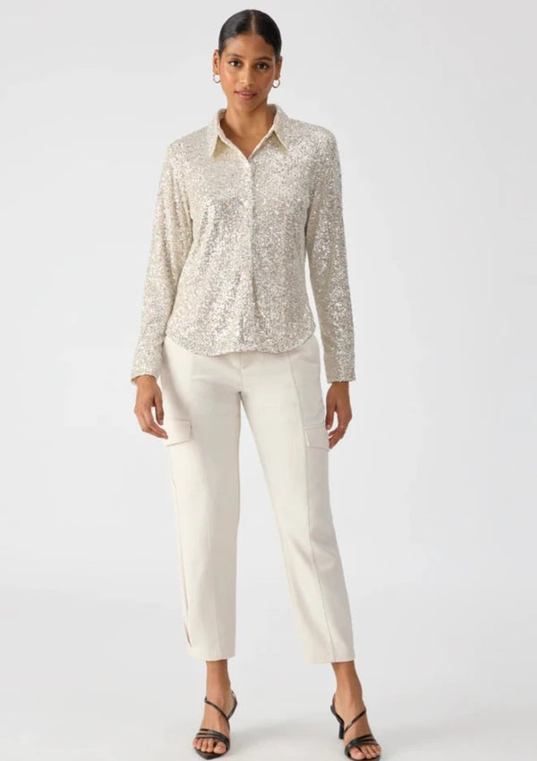 Radiant Sequin Shirt- Champagne