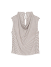 Cillie Cowl Neck Tank- Praline Stripe