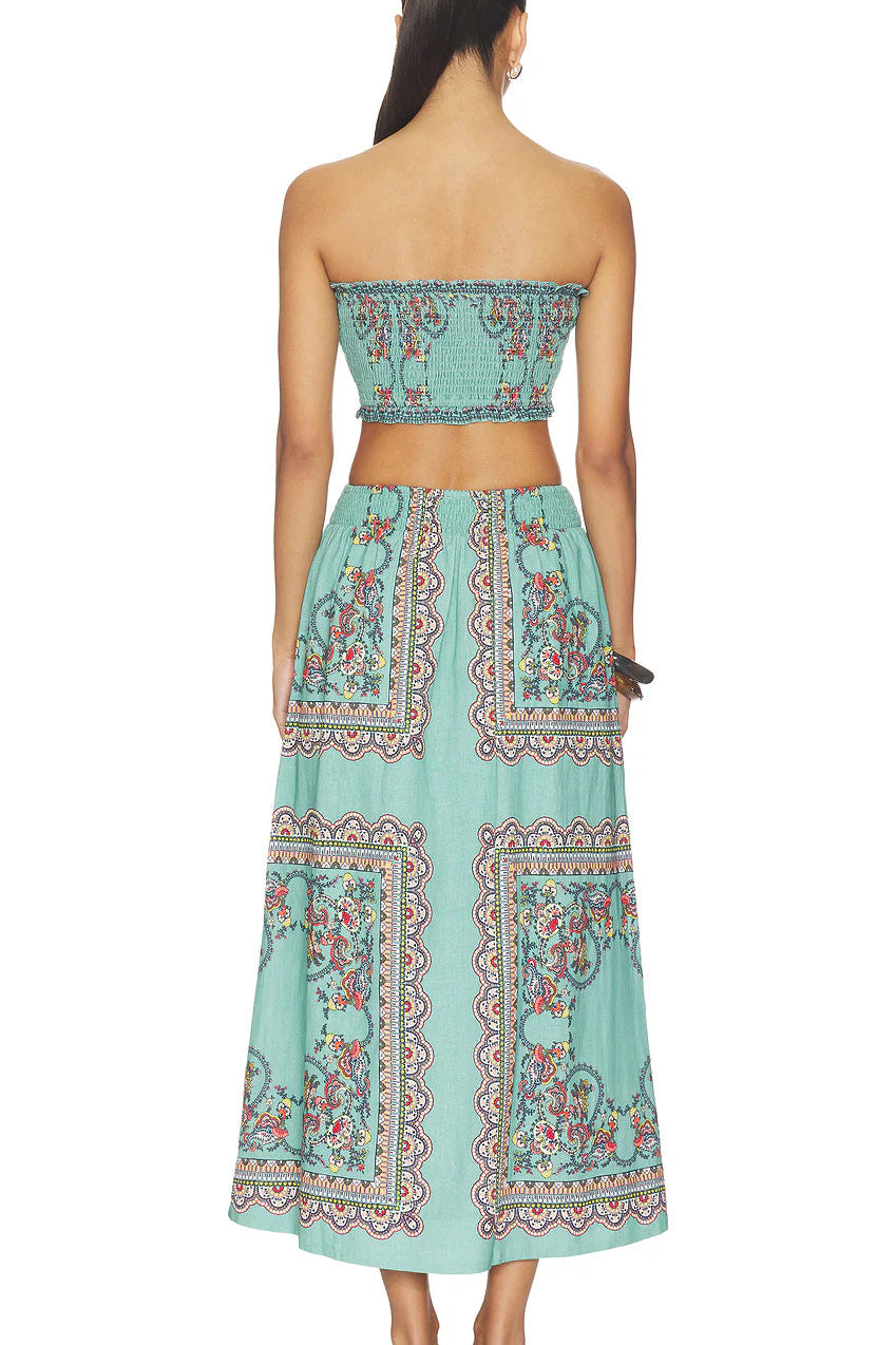 Ruby Top/Midi Skirt Set- Bleura