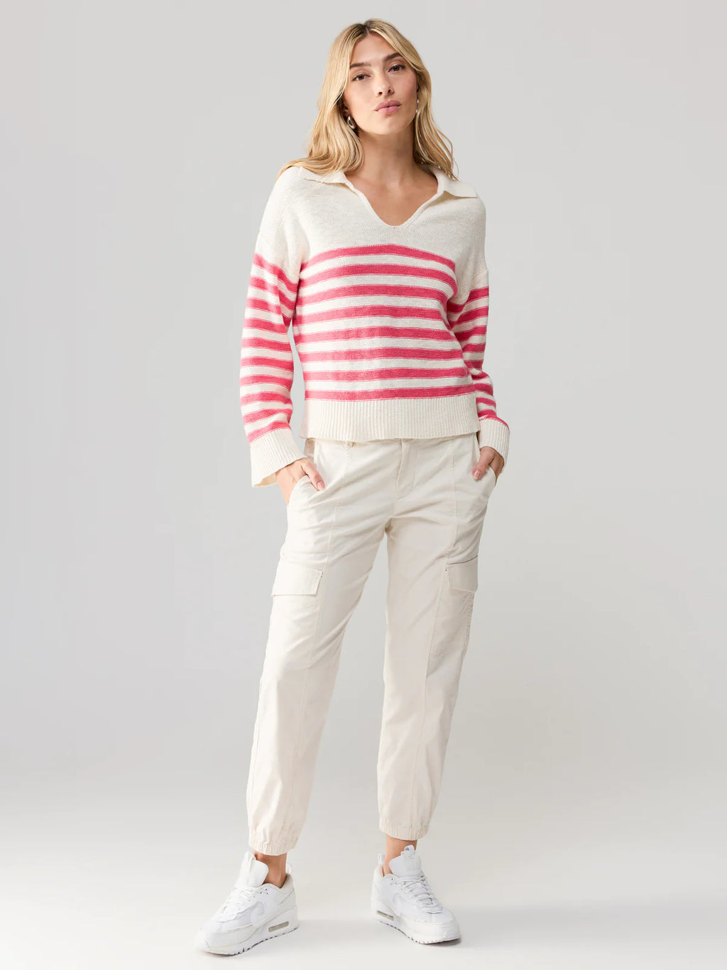 Perfect Timing Sweater- Flushed Stripe