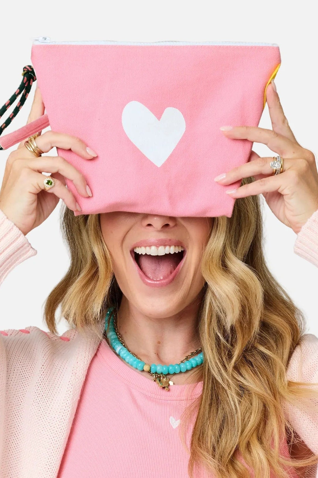 Imperfect Heart Wristlet- Pink
