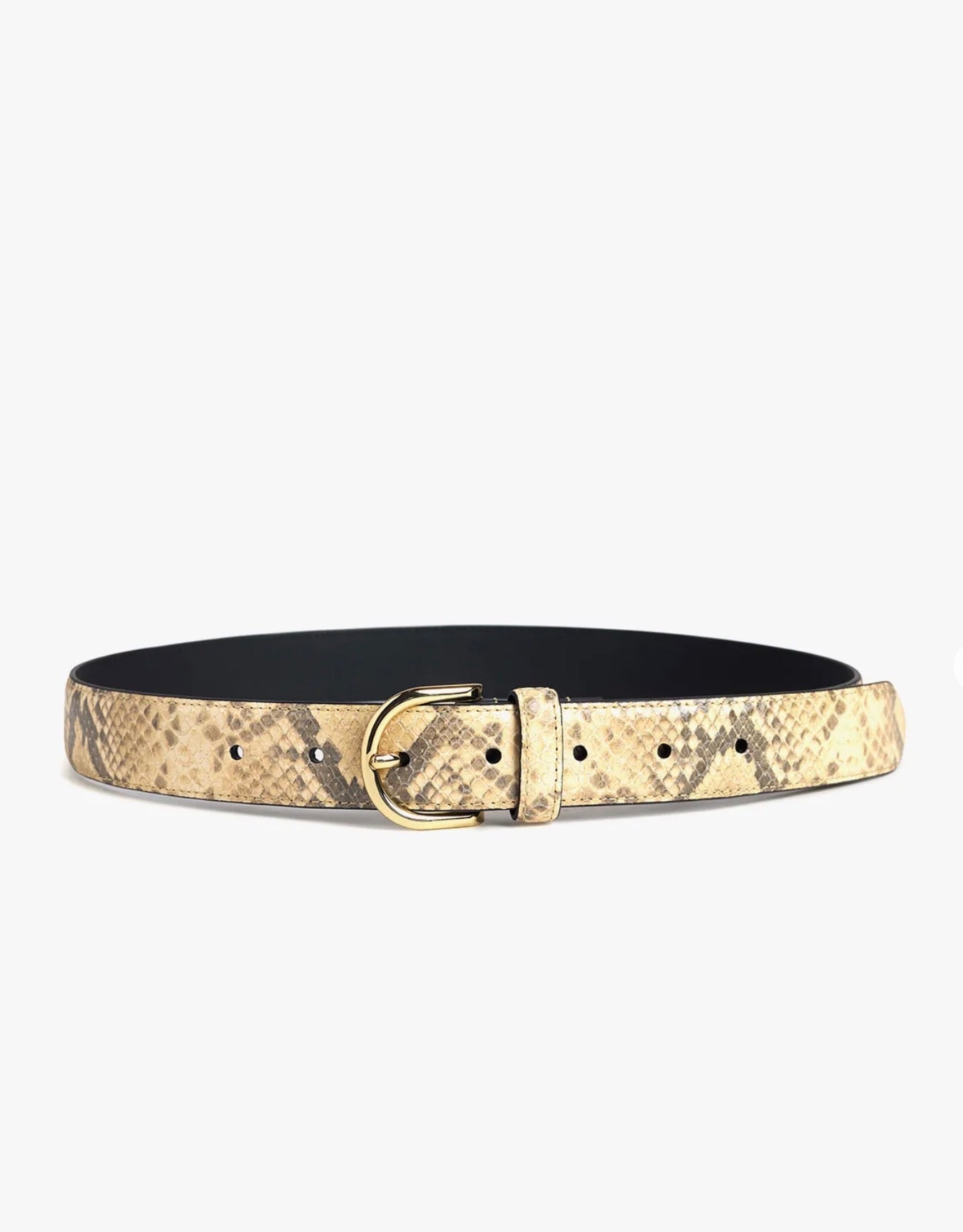 The Snake Print Juni Belt- Pink Soft/Polished