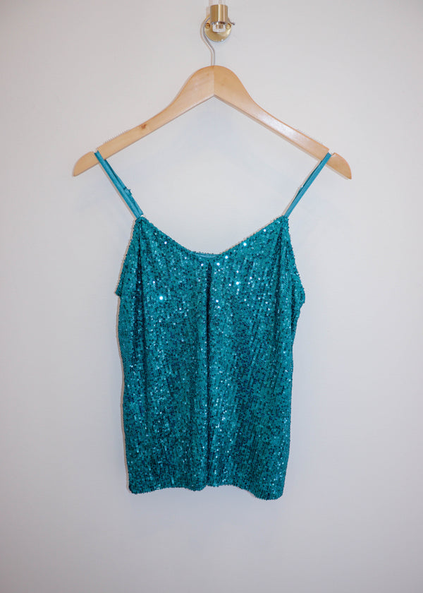 Sequins Camisole- Teal