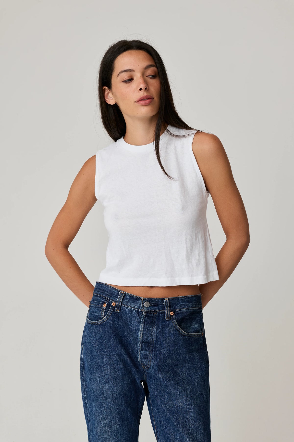 Maya Muscle Tank in White