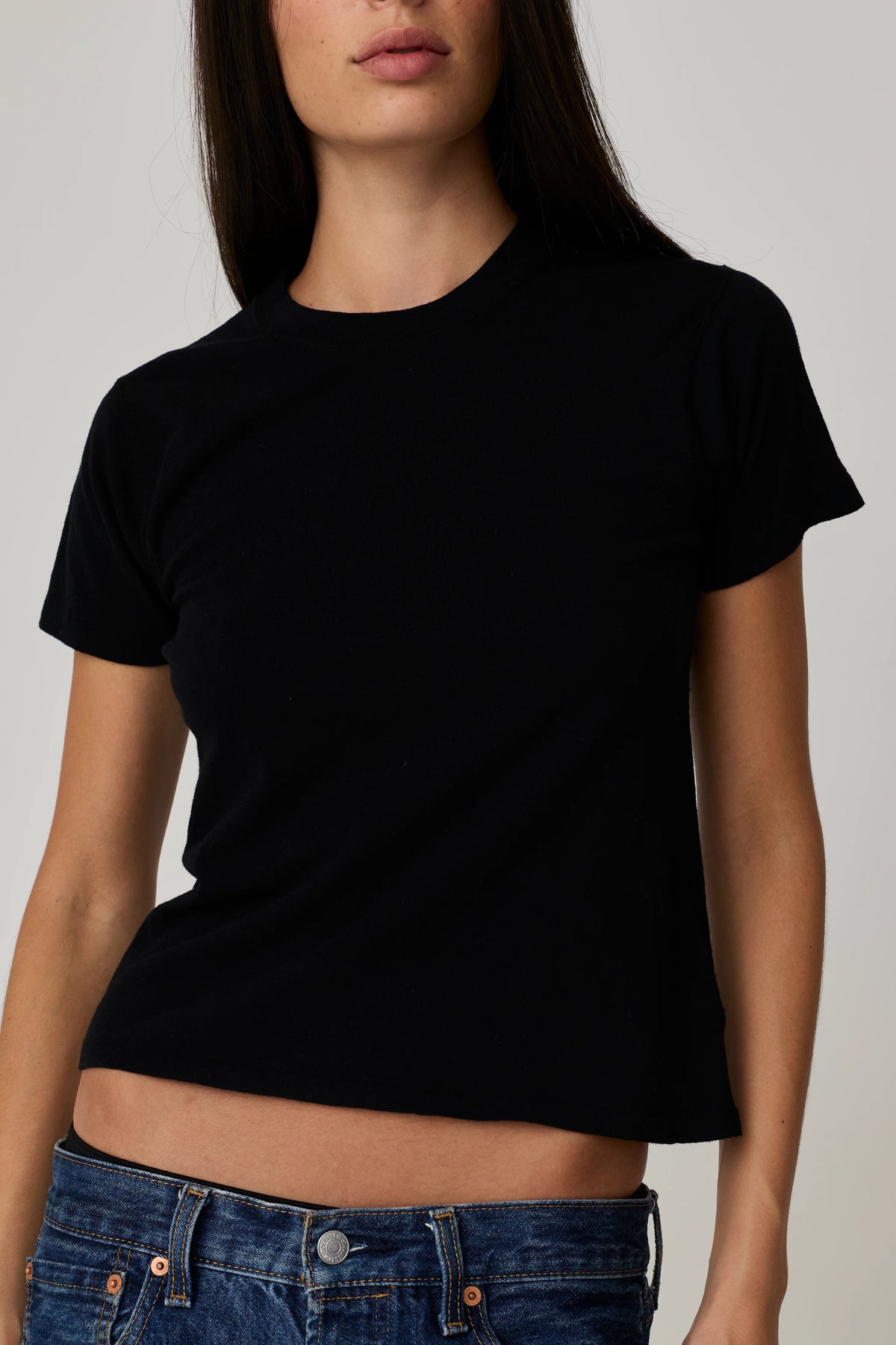 Amelia Vintage Tee in Black